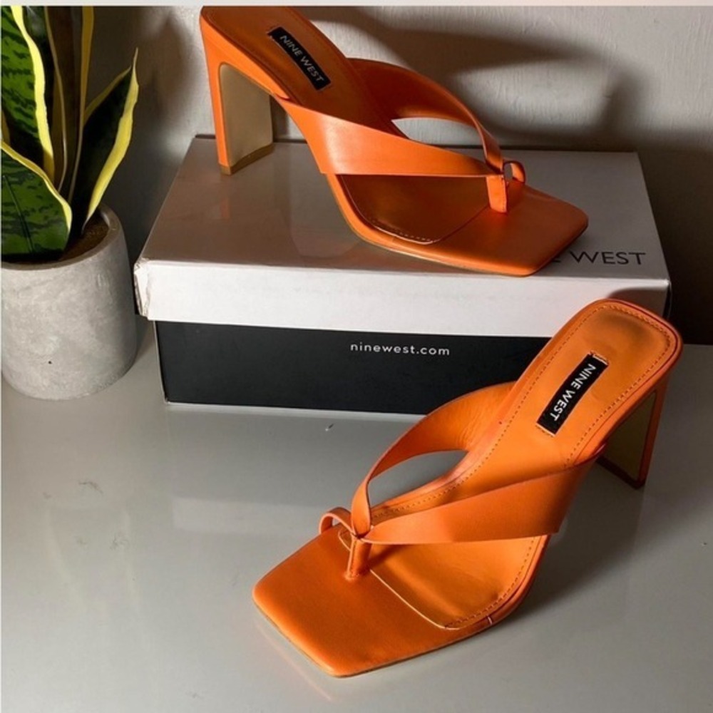 Nine West Bold‎ Orange Heeled Sandals